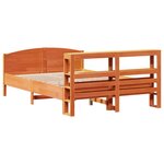 vidaXL Cadre de lit sans matelas cire marron 120x200cm bois pin massif