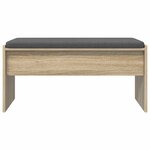 vidaXL Banc d'entrée avec coussin Chêne Sonoma 83 x 38 x 40 cm