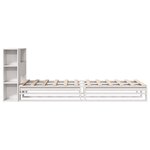 vidaXL Lit bibliothèque sans matelas blanc 90x200 cm bois massif