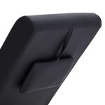 vidaXL Chaise longue de massage avec oreiller Noir Similicuir