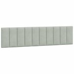 vidaXL Lit avec matelas Hanko gris clair 200x200 cm velours