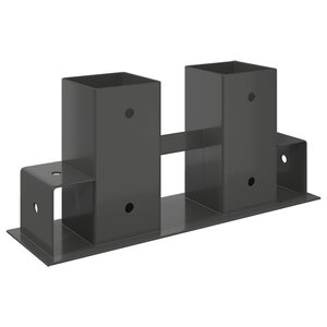 vidaXL Aide à l'empilement de bois de chauffage 12 pièces Anthracite