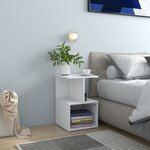 vidaXL Tables de chevet 2 Pièces blanc 35x35x55 cm bois d'ingénierie