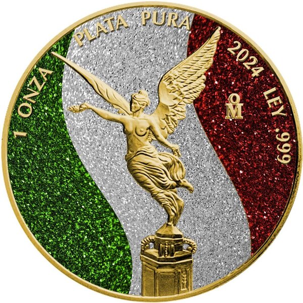 Pièce de monnaie en Argent g 31.1 (1 oz) Millésime 2024 MEXICAN FLAG