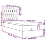 vidaXL Cadre de lit ottoman avec matelas vert foncé 80x200 cm velours