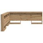 vidaXL Tête de lit de rangement avec étagère Chêne artisanal 200 cm