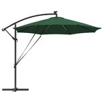 vidaXL Parasol banane à mât déporté Vert 294 x 294 x 248 cm