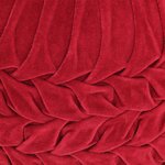 vidaXL Pouf Velours de coton Design de sarrau 40 x 30 cm Rouge