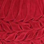 Vidaxl pouf velours de coton design de sarrau 40 x 30 cm rouge