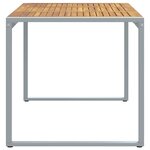 vidaXL Table de Jardin Gris 160 x 80 x 75 cm Bois d'Acacia Massif
