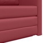 vidaXL Canapé-Lit Bordeaux 124 x 71 x 78 cm Simili cuir