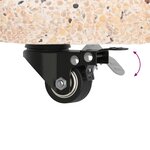 vidaXL Base de Parasol sur Roues pour poteaux de 37/42/52/58mm en Béton Jaune