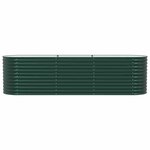 vidaXL Jardinière surélevée Vert 320 x 80 x 81 cm Acier