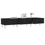 vidaXL Meuble TV noir 150x36x30 cm bois d'ingénierie