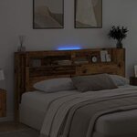 vidaXL Tête de lit Bois Ancien 200 x 15 x 103 5 cm Bois d'ingénierie