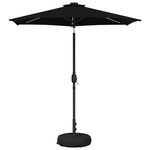 vidaXL Parasol de jardin avec lampes LED 230 x 230 cm Polyester Noir