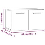 vidaXL Armoire murale Chêne sonoma 60x36 5x35 cm Bois d'ingénierie
