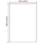 vidaXL Tapis Shaggy Anti-dérapant Gris 240 x 340 cm PP