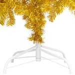 vidaXL Arbre de Noël artificiel pré-éclairé et boules doré 180 cm PET