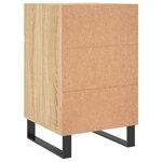 vidaXL Table de chevet chêne sonoma 40x40x66 cm bois d'ingénierie
