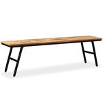 vidaXL Banc Teck de récupération et acier 160 x 35 x 45 cm
