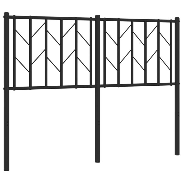 vidaXL Tête de lit métal noir 120 cm