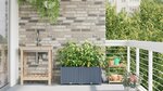 vidaXL Jardinières de jardin 1 pc Gris clair 80 x 40 x 37.5 cm