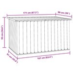 vidaXL Boîte de rangement de jardin Anthracite 171x99x93 cm