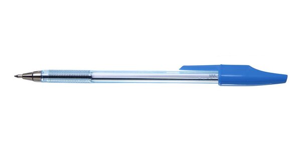 Stylo Bille transparent Pointe Moyenne 1mm Bleu A PLUS