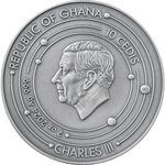 MARS Solar System 2 Once Argent Monnaie 10 Cedis Ghana 2024