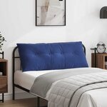 vidaXL Coussin de Dos Bleu police 120 x 50 cm Tissu en velours côtelé