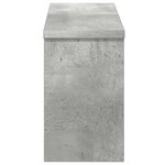 vidaXL Porte-manteau mural avec étagère Gris béton 50 x 16 x 26 cm