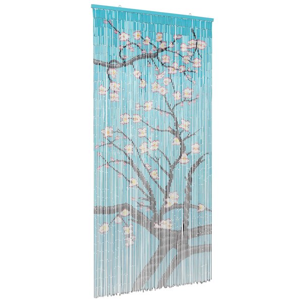 vidaXL Rideau de porte anti-insectes multicolore 200 x 100 cm Bambou