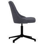 Vidaxl chaises pivotantes à manger lot de 2 gris foncé tissu