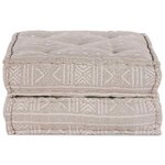 vidaXL Canapé Modulable Marron Clair 70 x 70 x 36 cm tissu