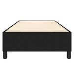 vidaXL Cadre de lit à ressorts noir 90x200 cm tissu