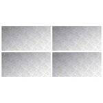 Plaques de vérif en alu vidaXL 4 Pièces antidérapantes 80x40 cm