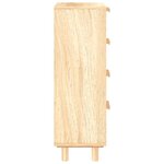 vidaXL Buffet Marron 40x30x90 cm Bois de pin massif et rotin naturel