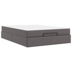 vidaXL Cadre de lit avec matelas avec matelas 2 Pièces Gris PVC