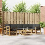 vidaXL Ensemble de canapés d'extérieur 6 Pièces