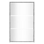 vidaXL Armoire à chaussures miroir 3 niveaux Sonoma gris 63x17x102 5cm