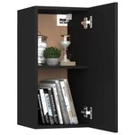 vidaXL Meuble TV Noir 30 5x30x60 cm Bois d’ingénierie
