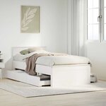 vidaXL Cadre de lit sans matelas avec tête de lit 75x190 cm pin massif
