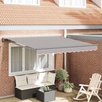 vidaXL Auvent Rétractable Gris clair 300x250 cm tissu