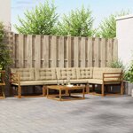 vidaXL Ensemble de canapés d'extérieur 6 Pièces Naturel et Beige