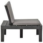 Vidaxl chaises de salon de jardin et coussins 2pc plastique anthracite