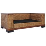 vidaXL Ensemble de canapés 2 Pièces avec coussins Marron Rotin naturel