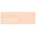 vidaXL Dessus de table bois massif non traité bordure assortie