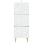 vidaXL Armoire à tiroirs Blanc 33 x 34 5 x 90 cm Bois d'ingénierie