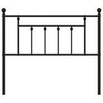 vidaXL Tête de lit métal noir 100 cm
